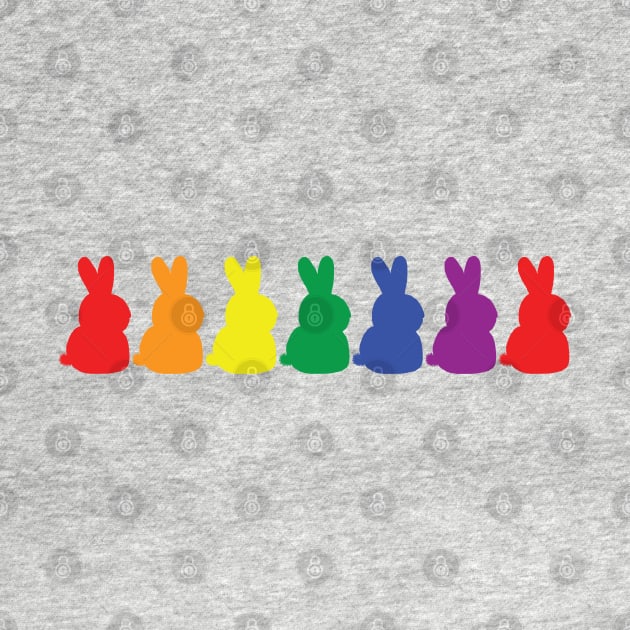 Colorful Bunnies Pride Rainbow by ellenhenryart